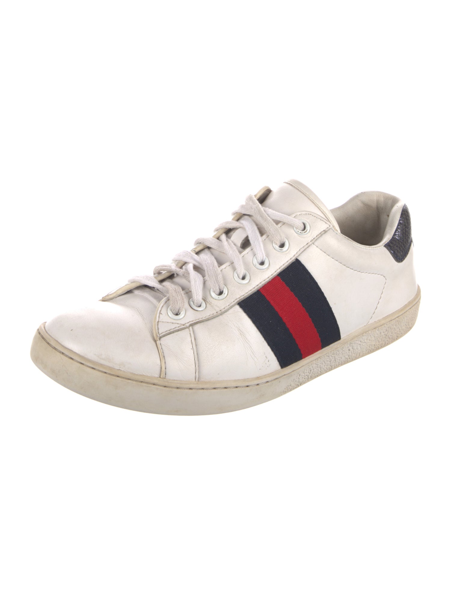 Gucci Sylvie Web Accent Leather Sneakers