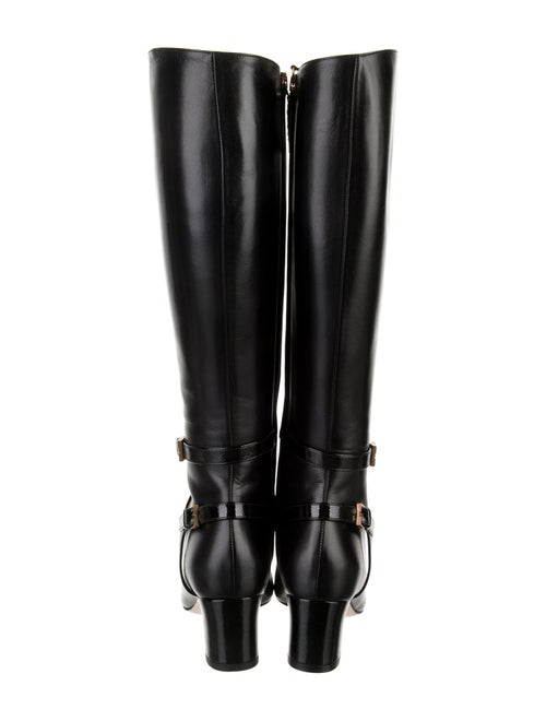 Gucci Double G Logo Leather Riding Boots