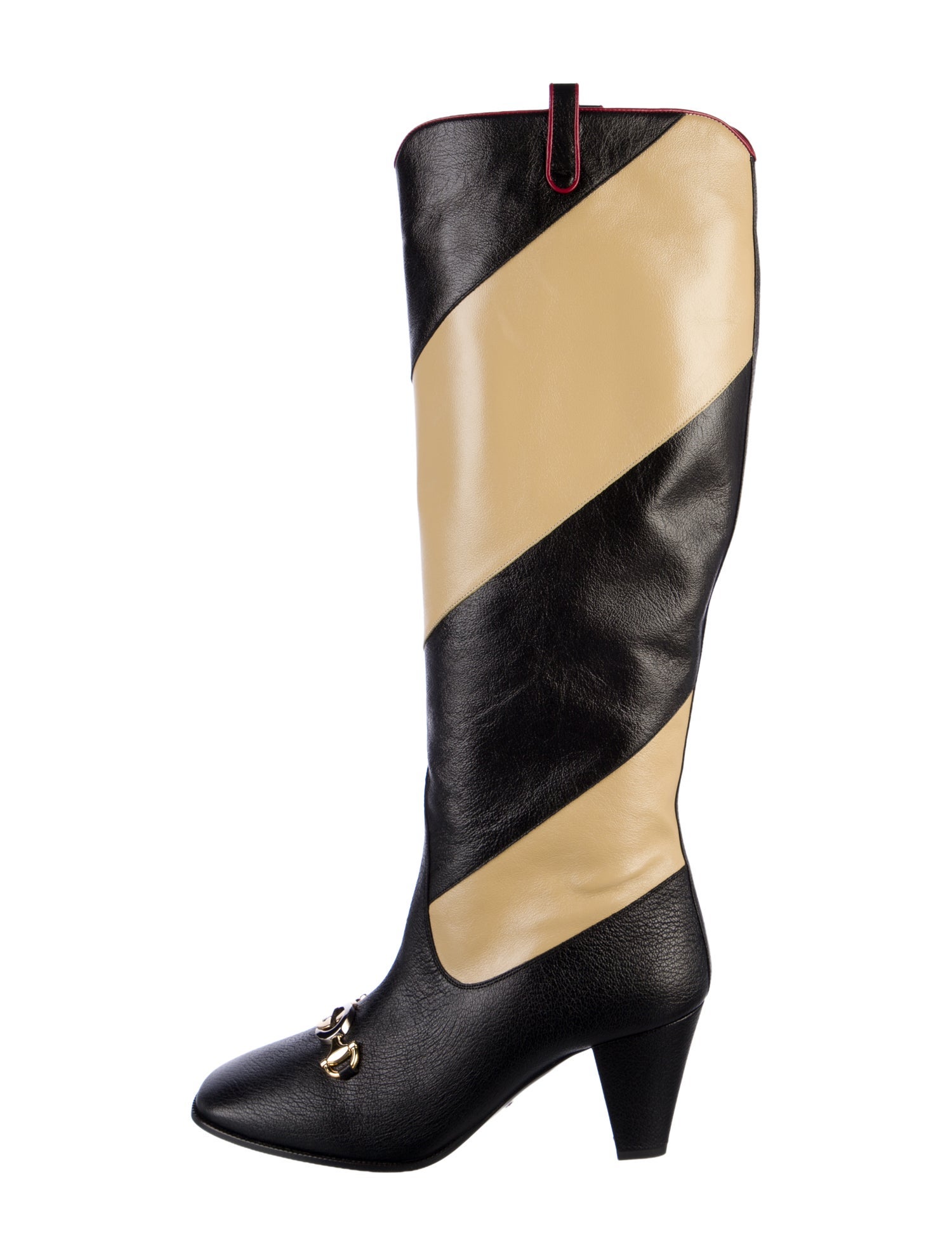 Gucci Interlocking G Logo Leather Boots