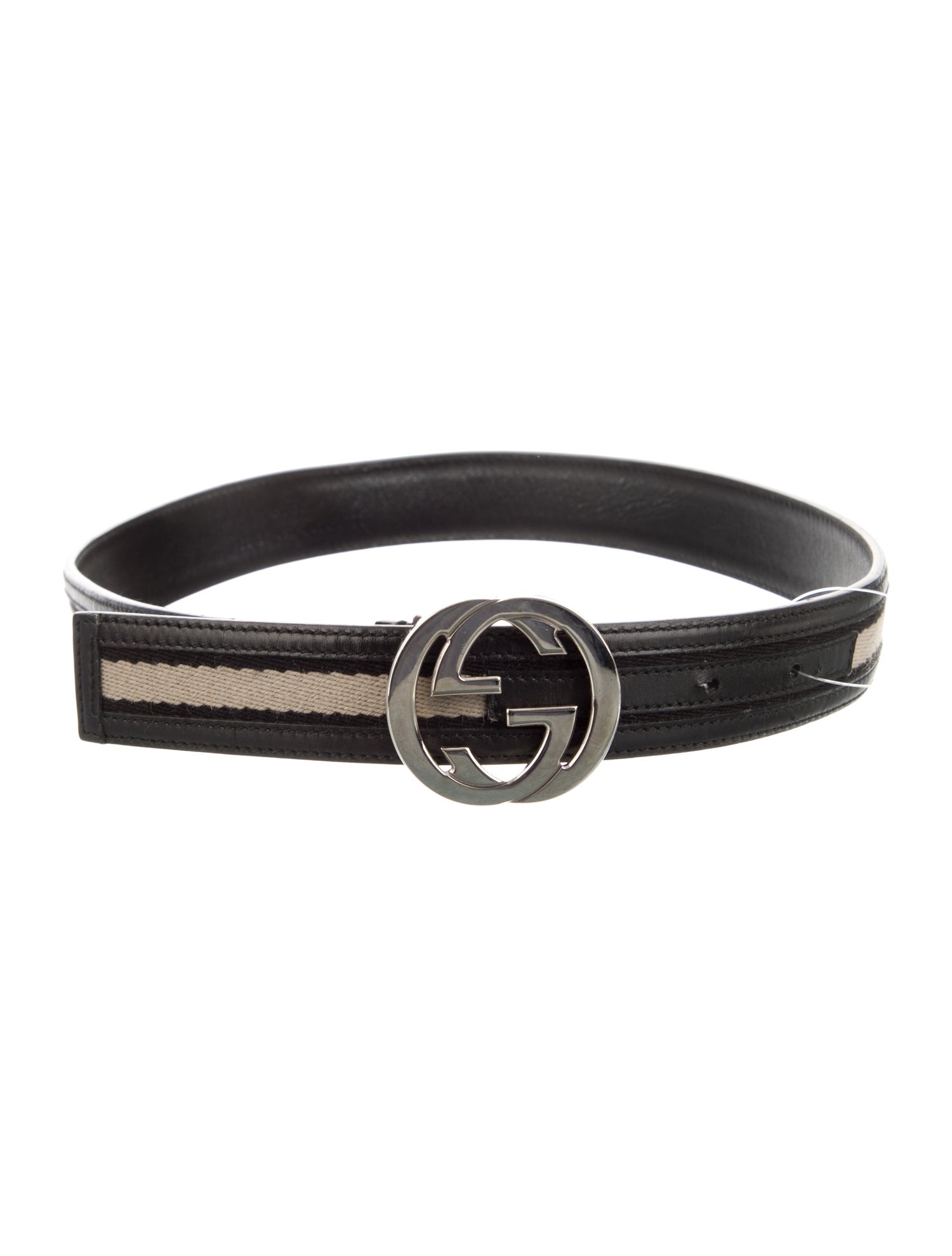 Gucci Interlocking G Logo Canvas Waist Belt