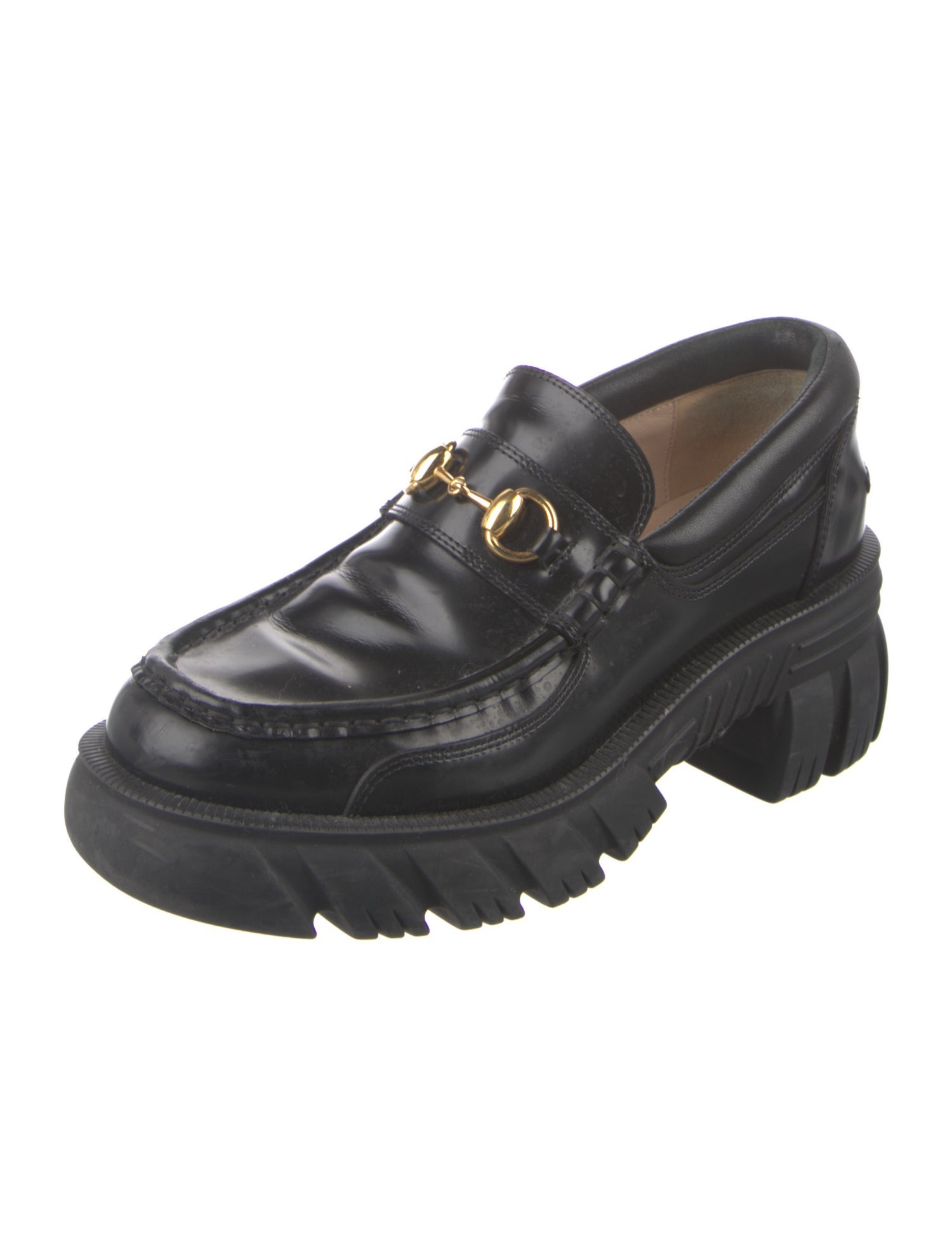 Gucci Horsebit Accent Leather Pumps