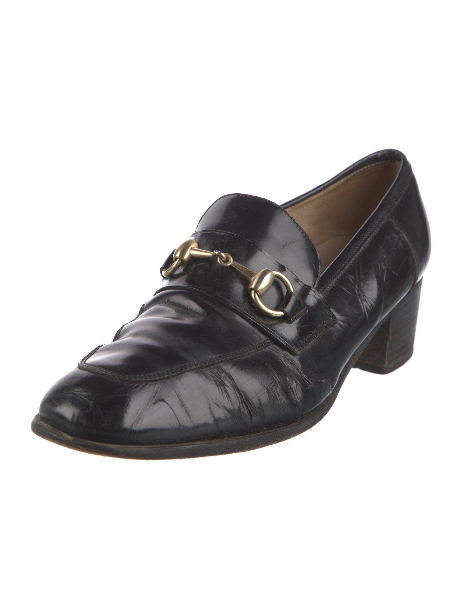 Gucci Horsebit Accent Leather Loafers
