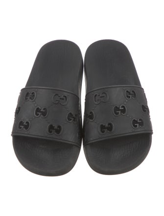 Gucci Rubber Lasercut Accents Slides