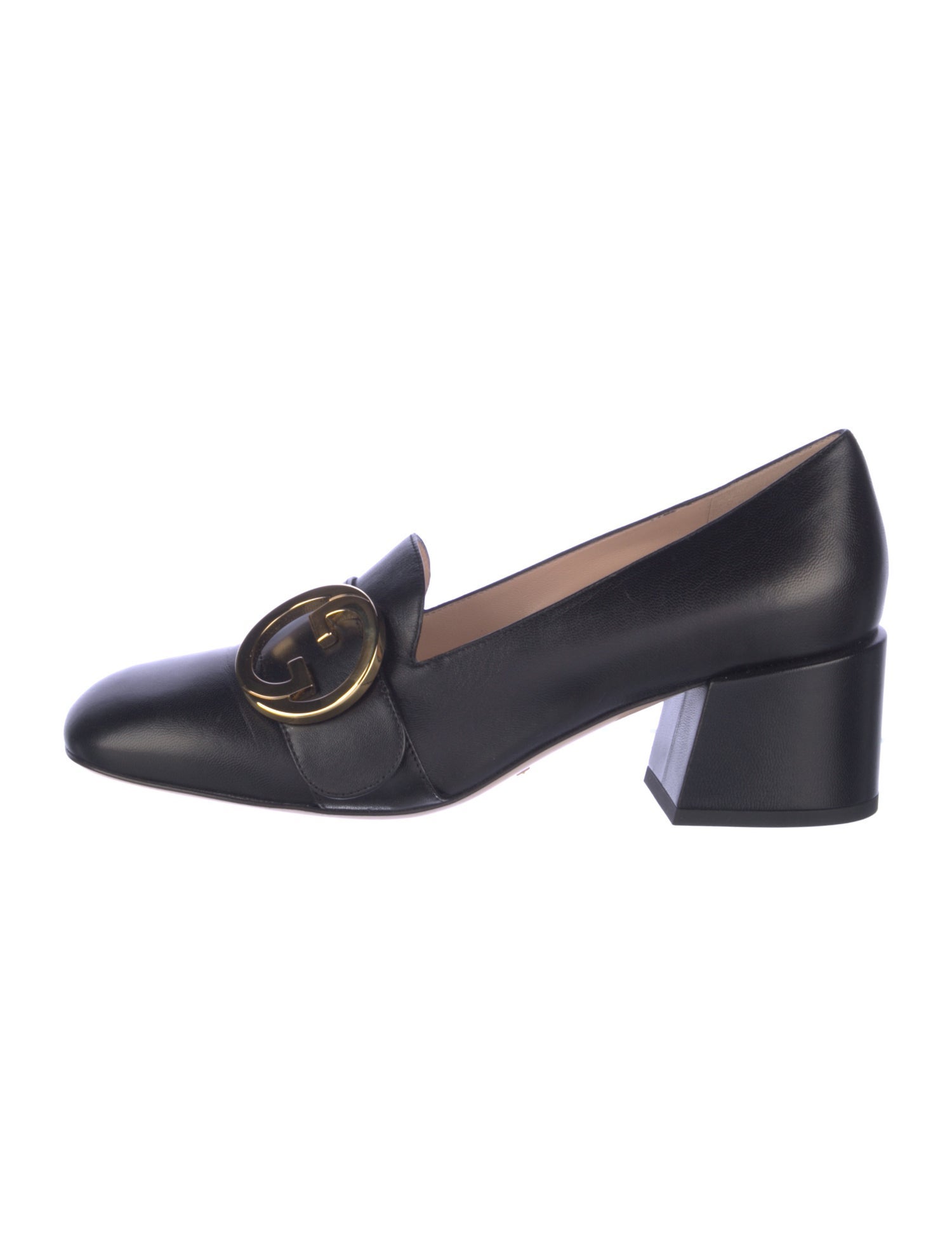 Gucci Interlocking G Logo Leather Pumps