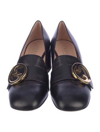 Gucci Interlocking G Logo Leather Pumps
