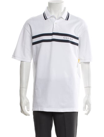 Gucci Web Accent Striped Polo Shirt