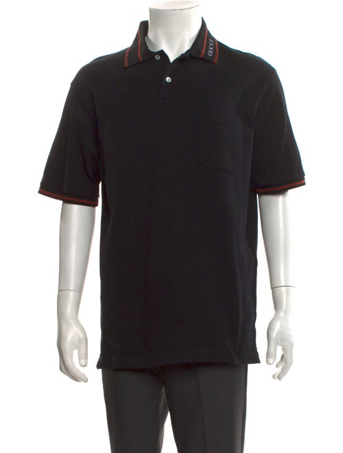 Gucci Web Accent Collar Polo Shirt