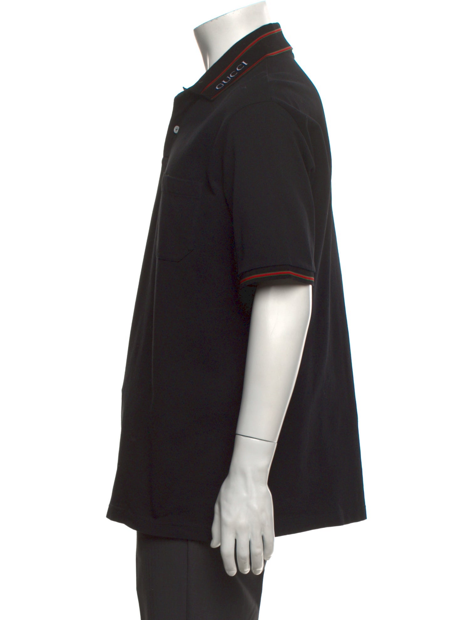 Gucci Web Accent Collar Polo Shirt