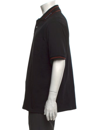 Gucci Web Accent Collar Polo Shirt