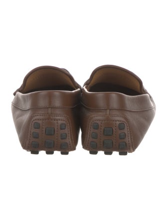 Gucci Interlocking G Logo Leather Drivers