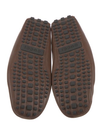 Gucci Interlocking G Logo Leather Drivers