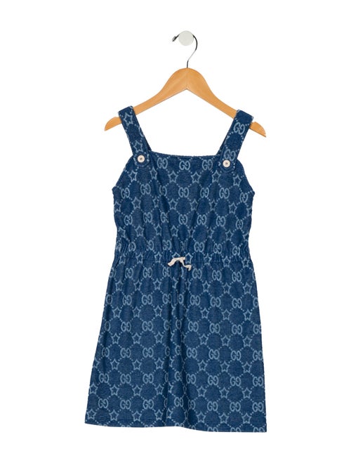 Gucci Girls' Patterned Terry Cloth Sleeveless Dress