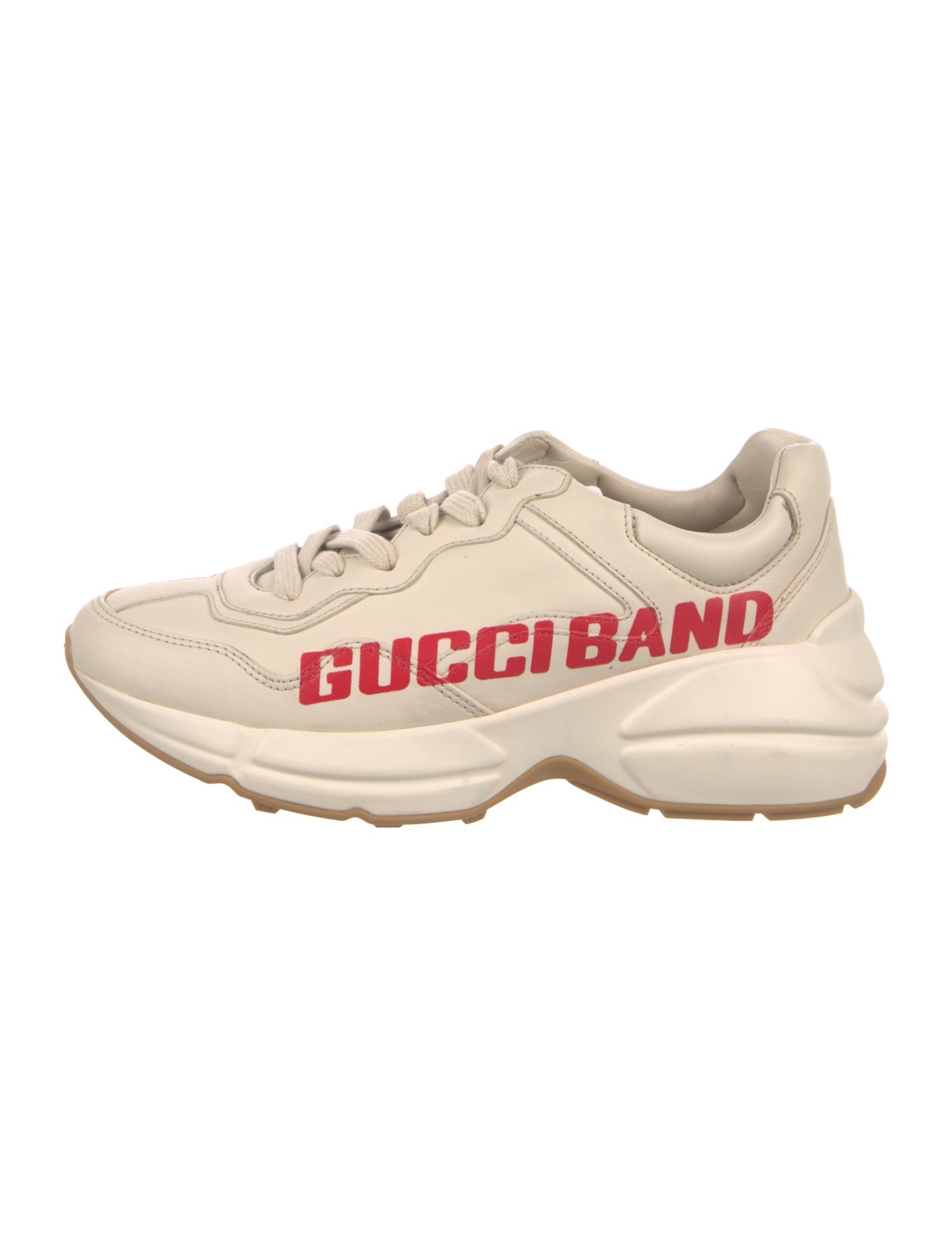 Gucci Web Accent Leather Sneakers