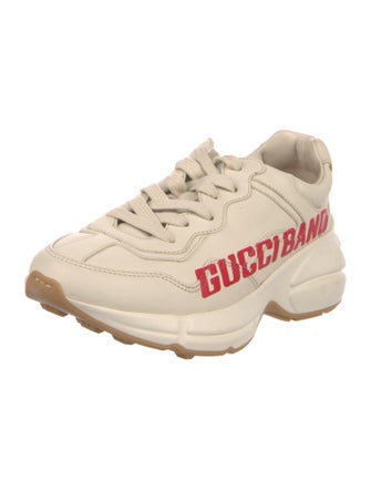 Gucci Web Accent Leather Sneakers