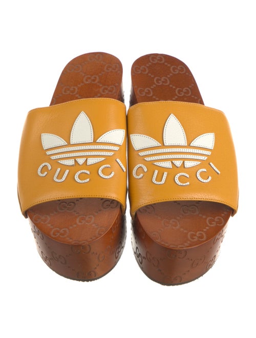 Gucci Leather Printed Slides