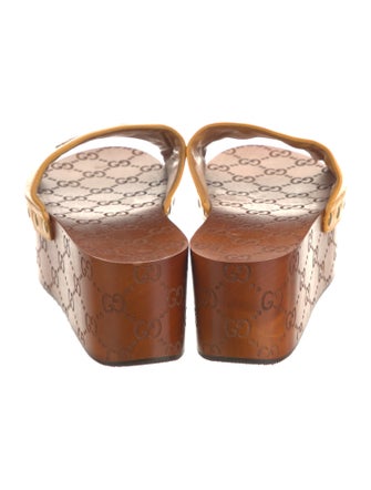 Gucci Leather Printed Slides