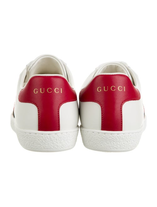 Gucci Web Accent Leather Sneakers