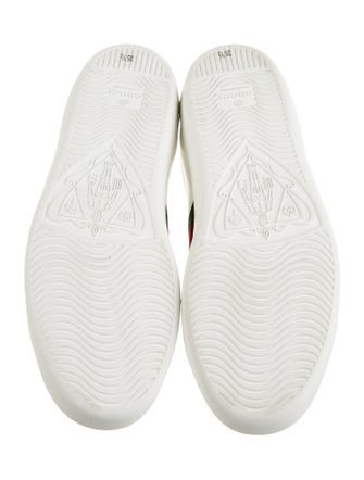 Gucci Web Accent Leather Sneakers