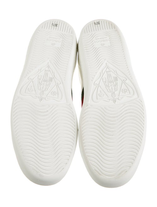Gucci Web Accent Leather Sneakers