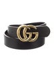 Gucci Double G Logo Leather Belt