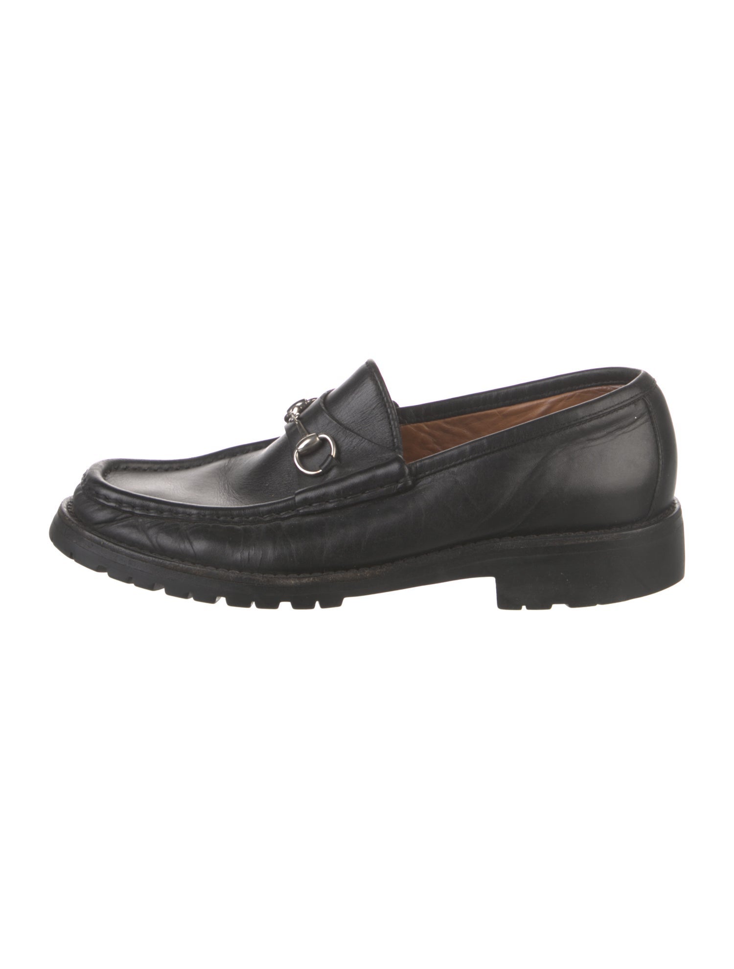 Gucci Horsebit Accent Leather Loafers