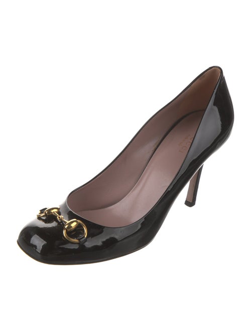 Gucci Horsebit Accent Patent Leather Pumps