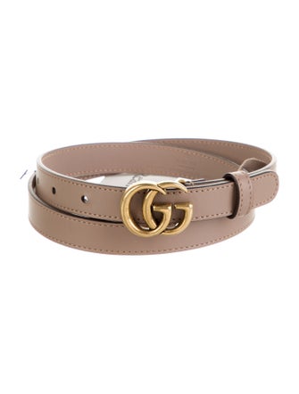 Gucci Double G Logo Skinny Belt