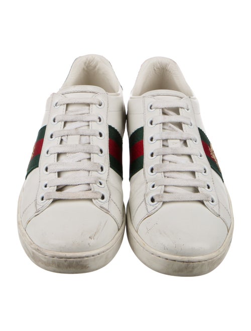 Gucci Web Accent Leather Sneakers