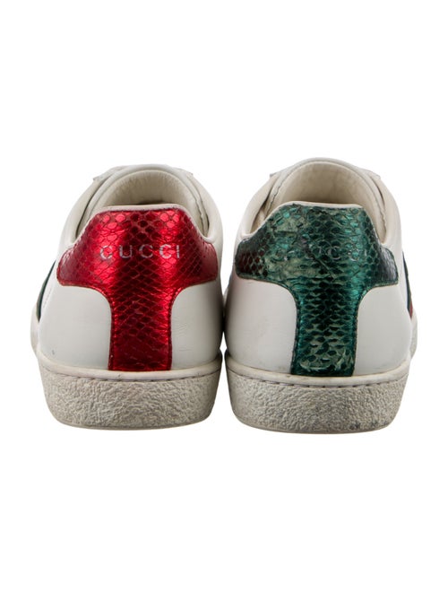 Gucci Web Accent Leather Sneakers