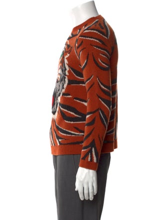 Gucci Tiger Head Accent Wool Pullover