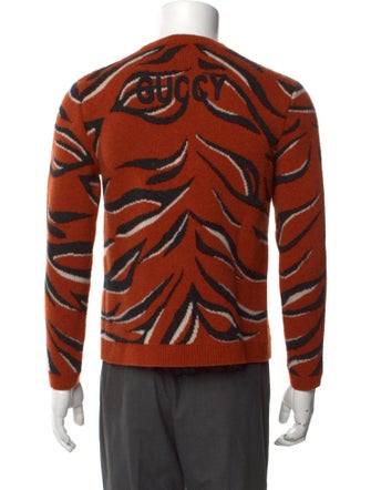 Gucci Tiger Head Accent Wool Pullover