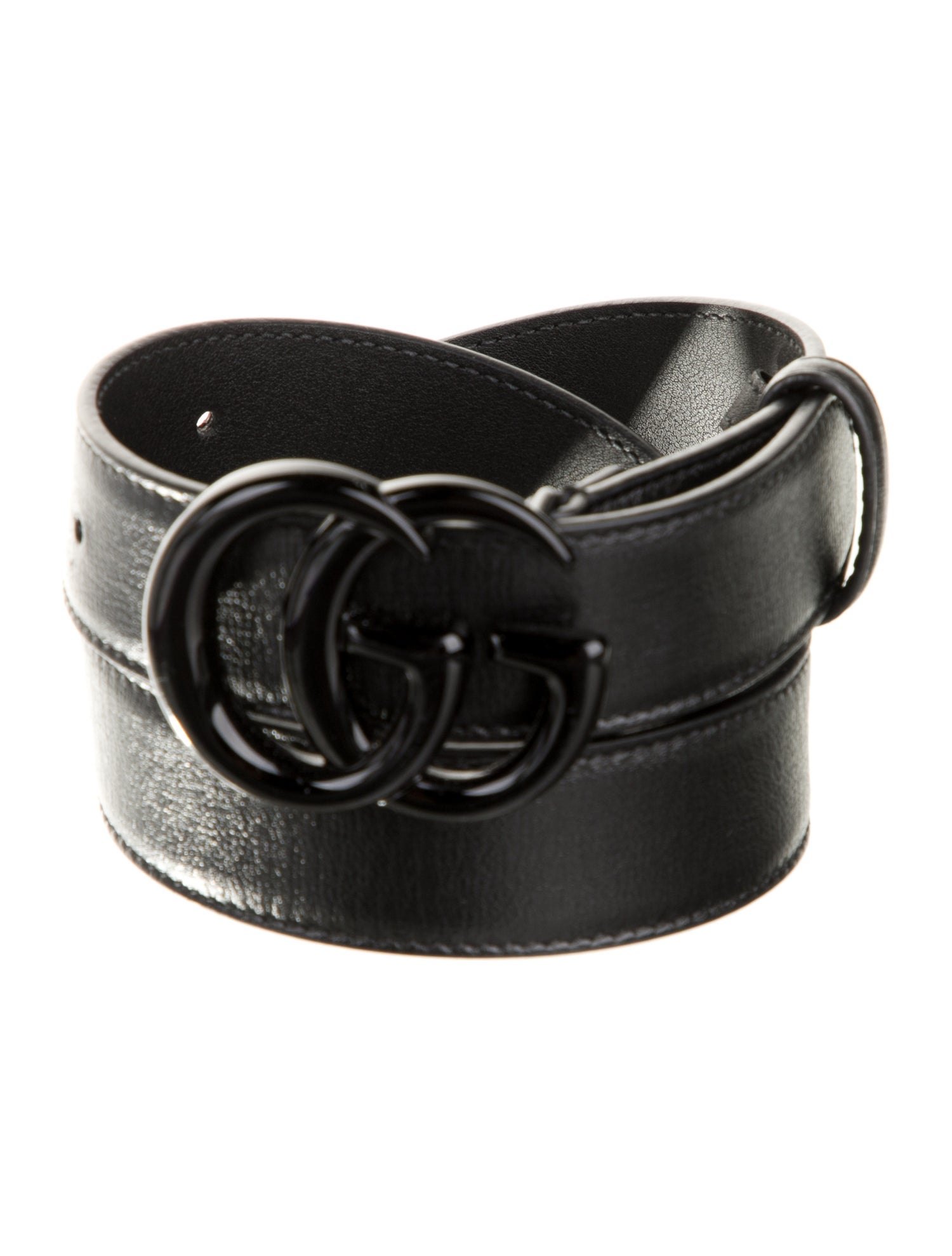 Gucci Double G Logo Leather Belt