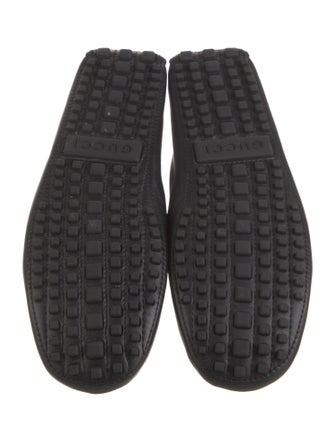 Gucci Web Accent Leather Drivers