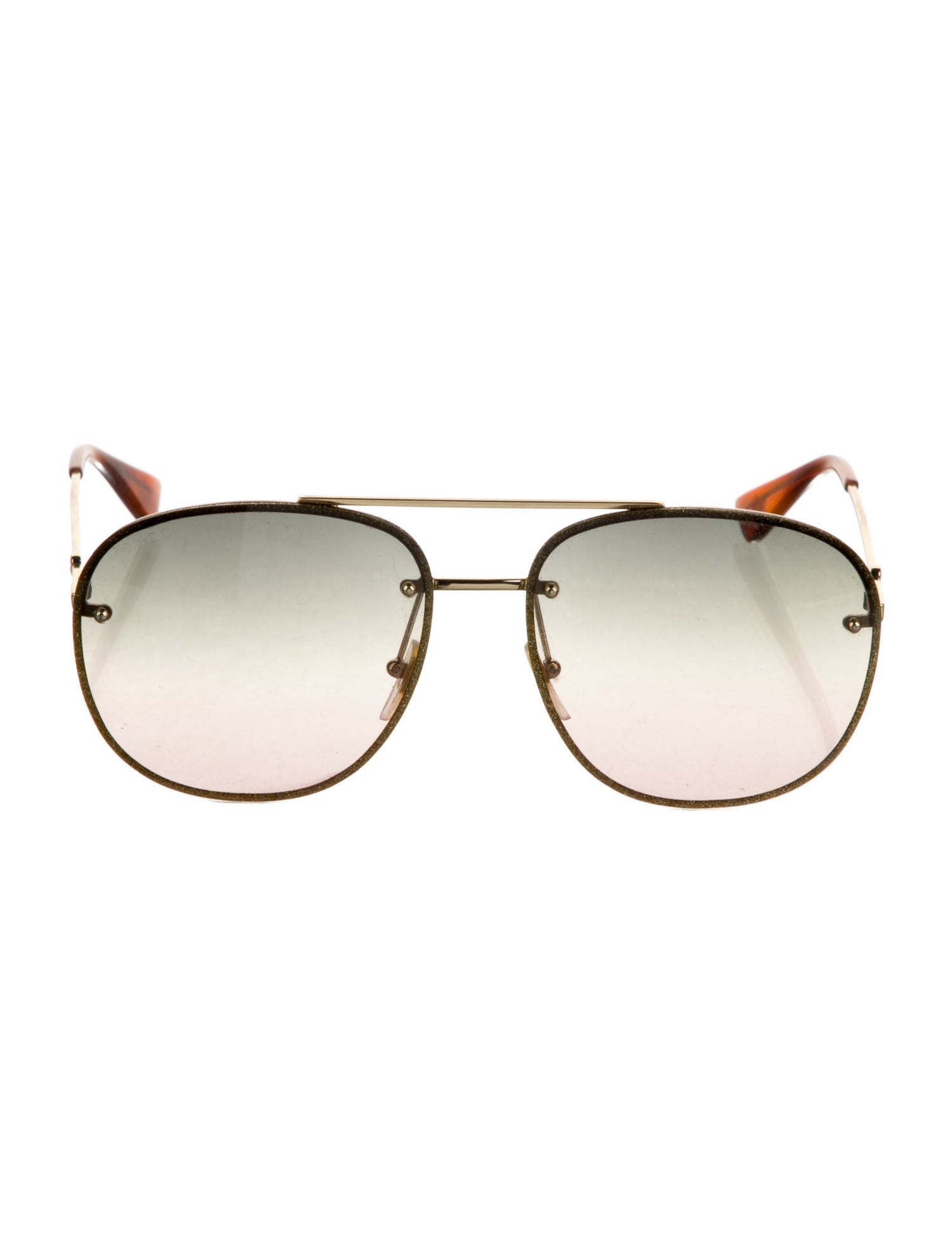 Gucci Interlocking G Logo Aviator Sunglasses