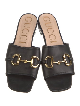 Gucci 1955 Horsebit Accent Leather Mules
