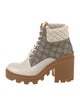 Gucci GG Supreme Leather Lace-Up Boots