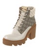 Gucci GG Supreme Leather Lace-Up Boots