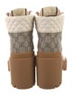 Gucci GG Supreme Leather Lace-Up Boots