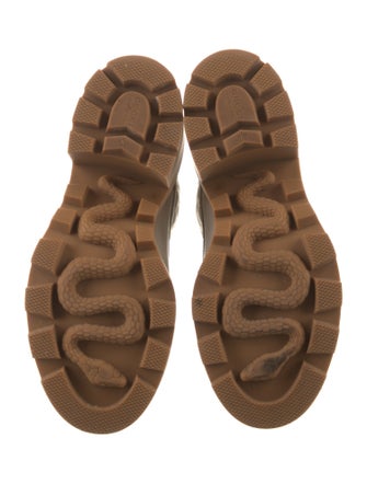 Gucci GG Supreme Leather Lace-Up Boots