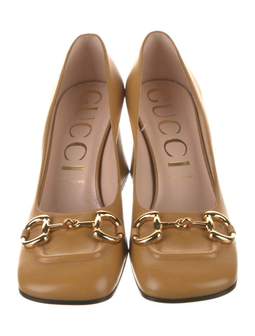 Gucci Horsebit Accent Leather Pumps