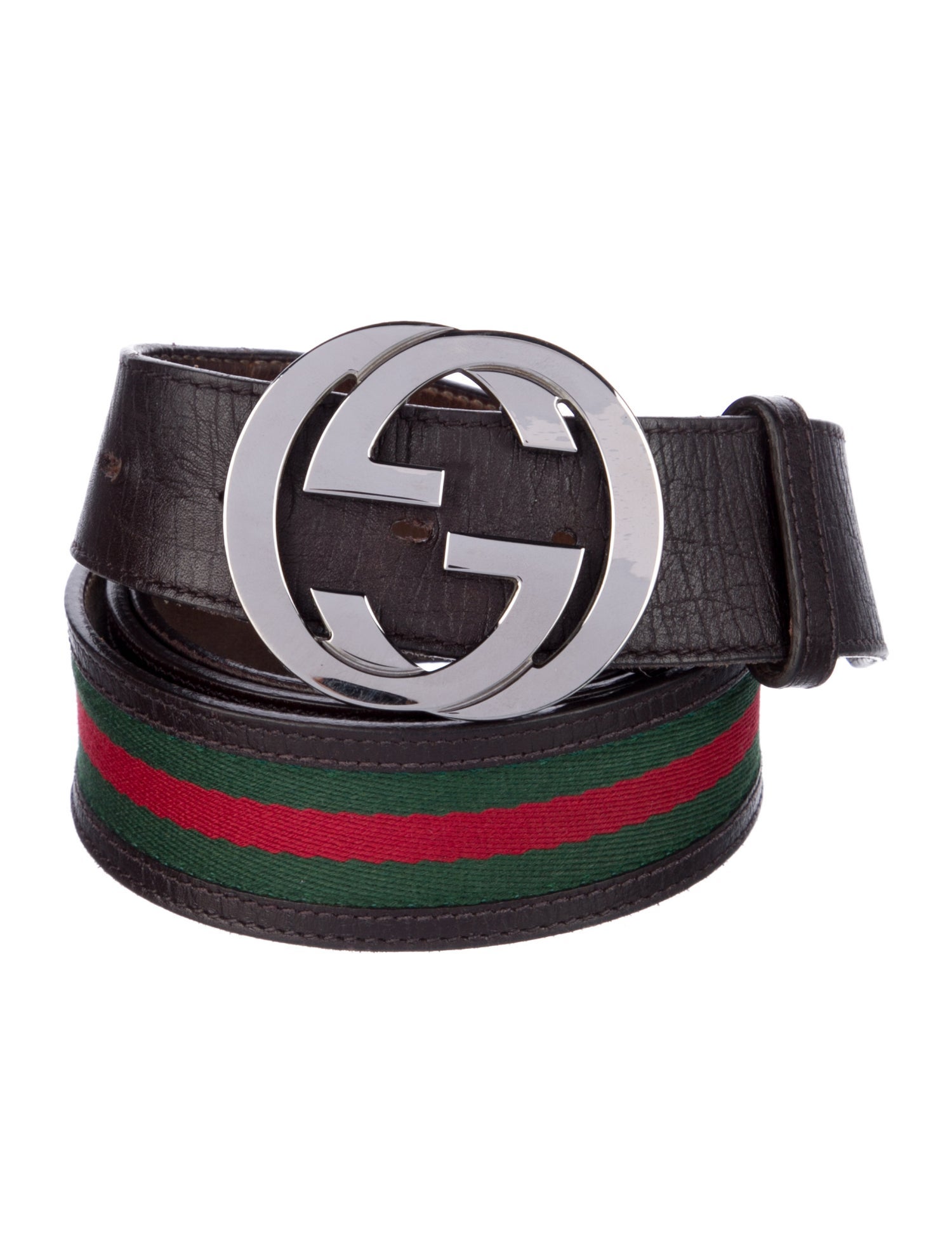 Gucci Web Accent Canvas Waist Belt