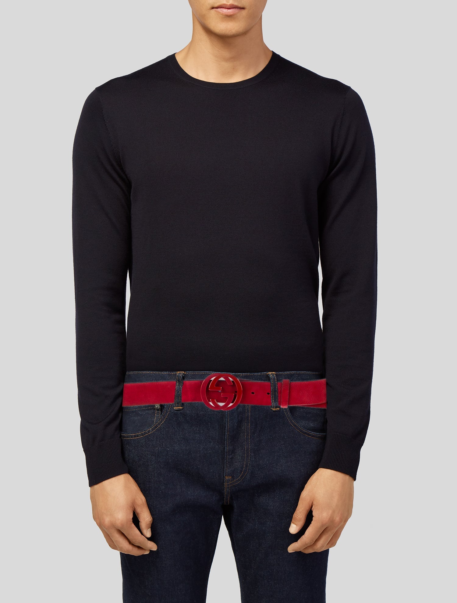 Gucci Interlocking G Logo Suede Belt Kit