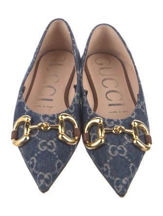 Gucci GG Denim Denim Ballet Flats