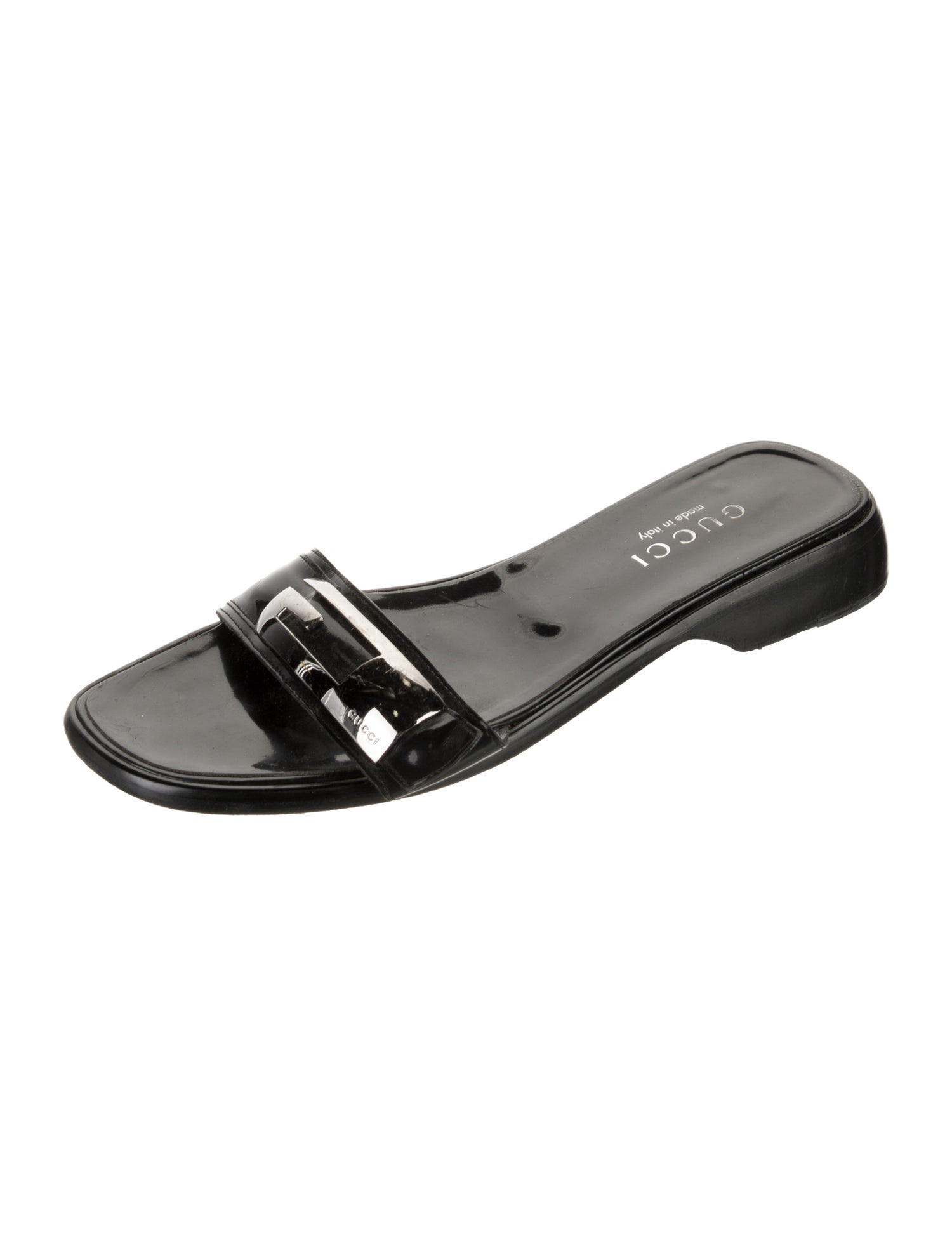 Gucci Patent Leather Slides