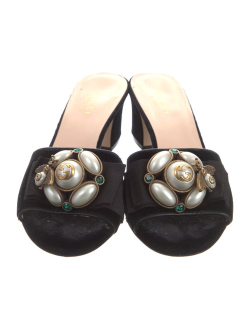 Gucci Interlocking G Logo Velvet Slides