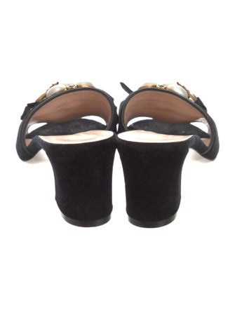 Gucci Interlocking G Logo Velvet Slides