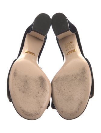 Gucci Interlocking G Logo Velvet Slides