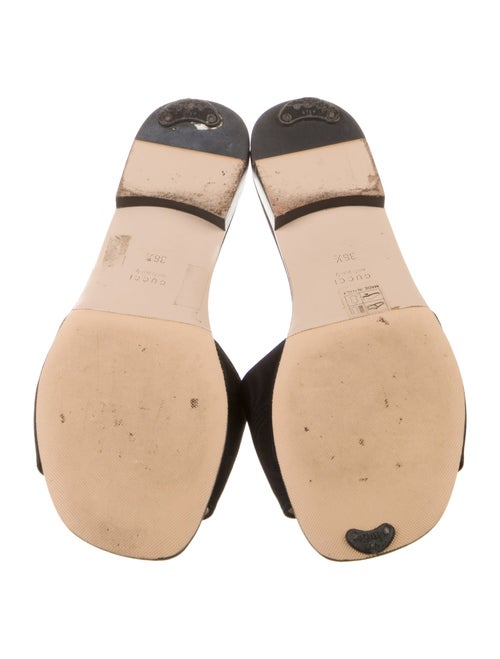 Gucci Velvet Crystal Embellishments Slides
