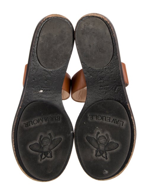 Gucci Double G Logo Leather T-Strap Sandals