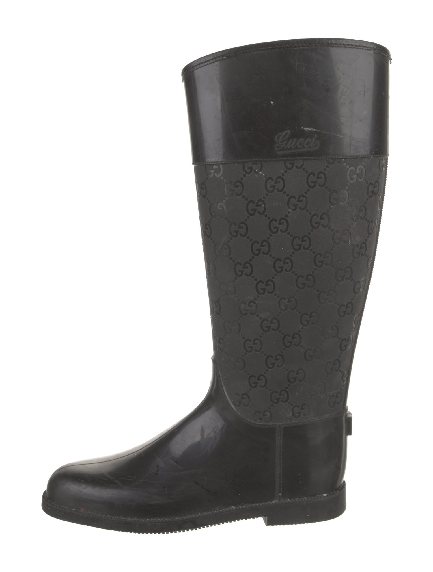 Gucci GG Logo Rubber Rain Boots